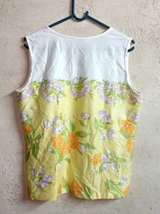 Ladies Summer Fashion Floral Top Multicolour