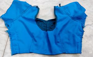 Blue Colour Poly Silk Blouse