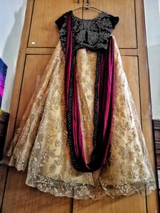 Branded Heavy Designer Lehenga Crop Top+Cancan