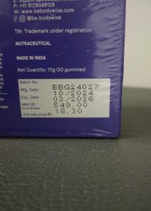 New Sealed Bebodywise Hair Health Gummies
