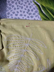 🌸Light Yellow Embroidery Top