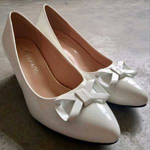 Heels Old Money Aesthetic Cute White Bow Heel