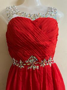 Pintrest Padded Balloon Red Designer Gown🥰💗