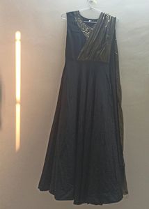 Maxi Dress For Party Wear Black