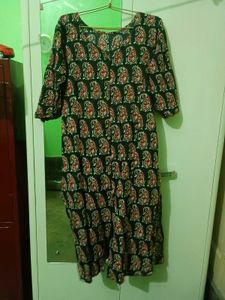paisley printed kurta brown & black