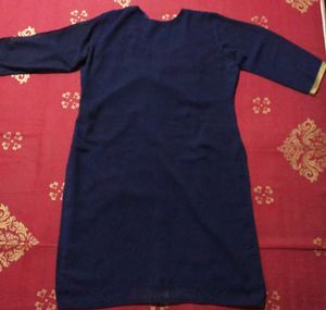 Elegant Blue Embroidered Kurta used