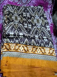 Brown And Orange Saree