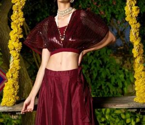 SASSAFRAS  Maroon Fancy Blouse