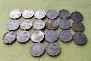 Rare Two Rupee Coins - Vintage Collection 20 Pcs