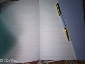 🟩2025 Sky Blue Notebook Diary With Pen