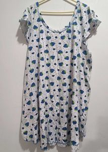 Strawberry Print Night Dress