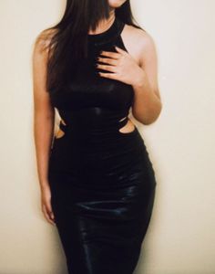 Black Metallic Bodycon Dress