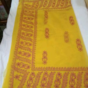 Lakhnavi Chikenkari Saree