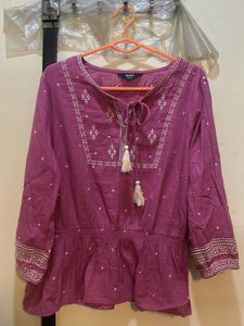 Trendy Boho Cotton Top – Comfortable Wear