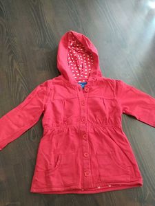 Red Hooded Jacket - Size Unknown