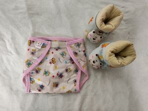 waterproof diaper with 3 cotton pads