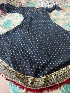 like new blue kurta a line