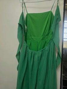 Green Spaghetti Strap Jumpsuit