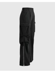 Y2K Baggy Fit Women Cargo In Black
