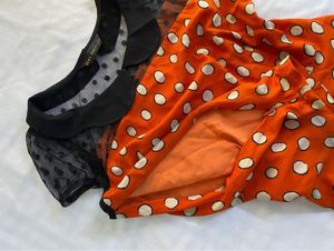 Polka For Cute Peplum Top Size S