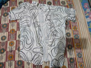 Patterned White Shirt