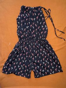 🌴 Fun &amp; Flirty Flamingo Print Romper/Playsuit 🏖️