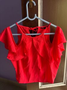 Magenta Ruffle Top