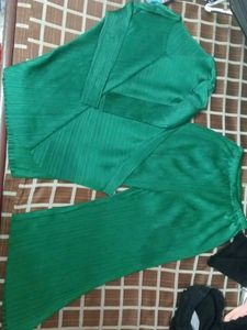 Emerald Green Pleated Set