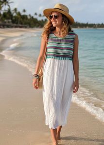 Boho Chic Sleeveless Midi Dress