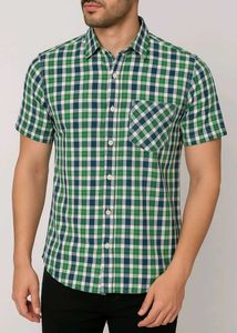 JIGZY Men’s Checked Casual Shirt – Half Sleeve