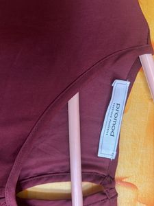 Burgundy Knot Front Dress