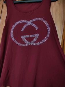 Casual Women&#39;s Maroon Coloured Top