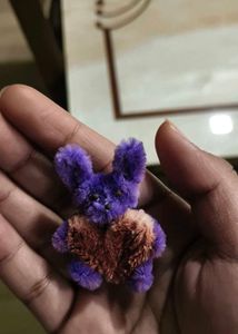 Purple Pipe Cleaner Bear for valentine's