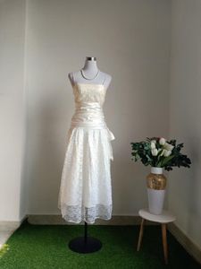 Elegant white lace gown