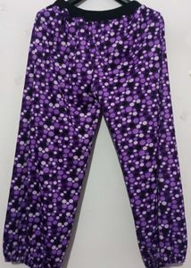 Purple Polka Dot Printed Trouser