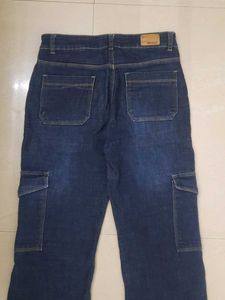 Vintage Style Denim Cargo Pants
