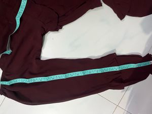 Beautiful Maroon Flared One Piece Dress