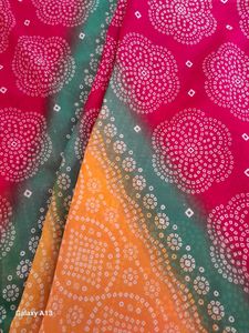 Colorful Bandhani Print Saree