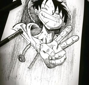 250₹ Luffy One Piece Drawing Sketch