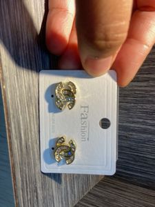 Gold CC Earrings
