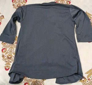 Stylish Gray 3/4 Sleeve Top