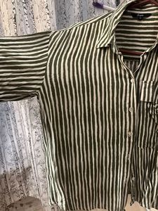 Striped Button-Up Shirt