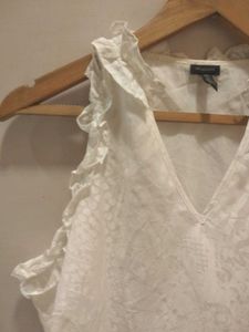 Ruffled White Beautiful Top