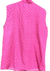 Pink Polka Dot Sleeveless Top