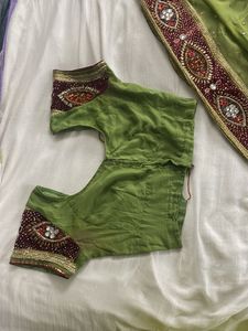 Green Heavy Handwork Saree
