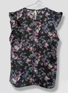 Floral Ruffle Sleeve Top (Never Used)