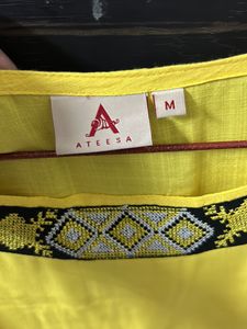 ATEESA Straight Sleeve Less Cotton Kurti