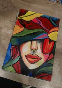 Colorful Abstract Face Art