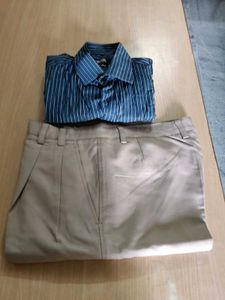 Cantabil Striped Cotton Shirt And Pant