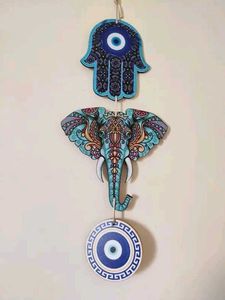 Shivmaan Art Designer Elephant Wooden Wall Hanging